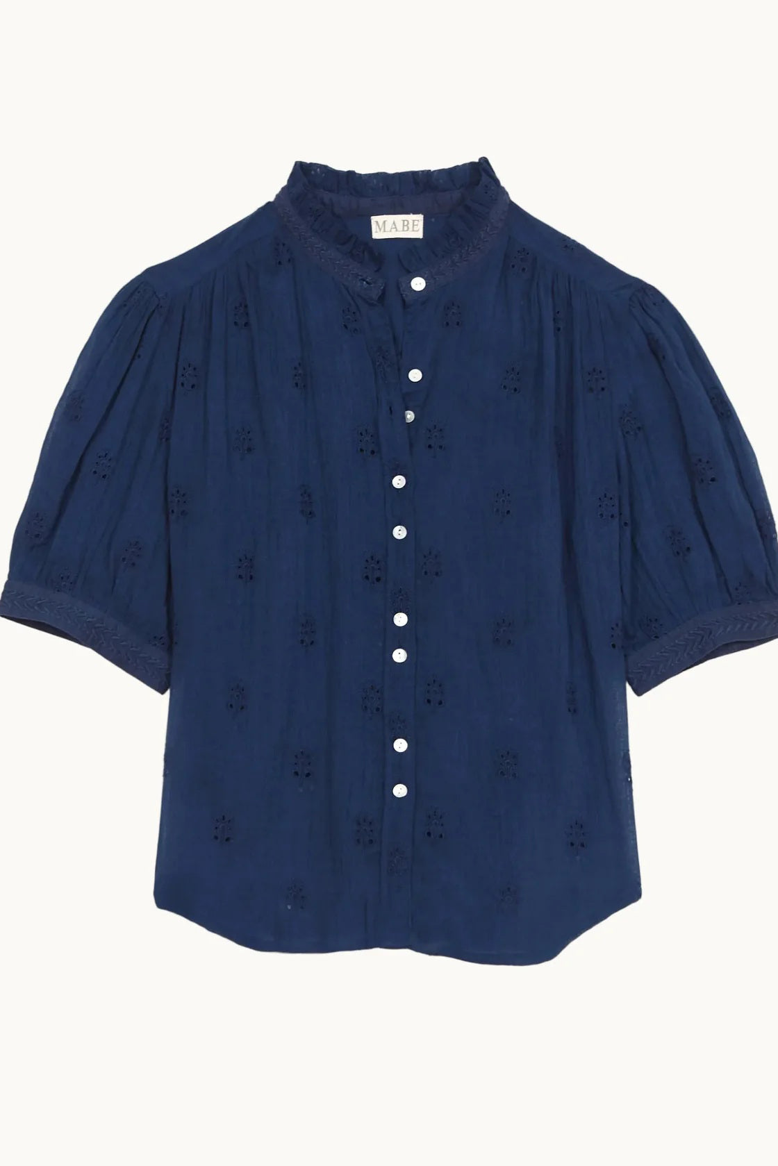 m.a.b.e frani top indigo
