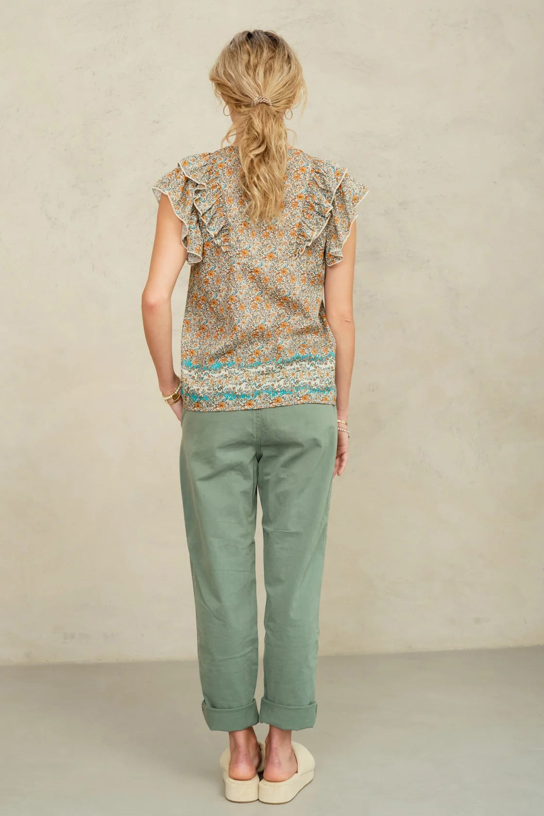 m.a.b.e jaci frill top