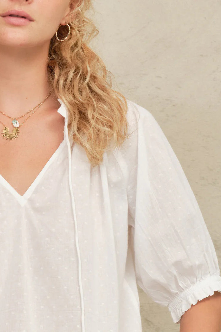 m.a.b.e lotta top white