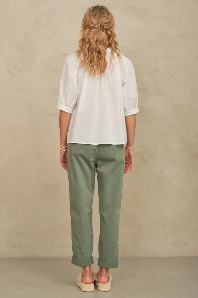 m.a.b.e lotta top white