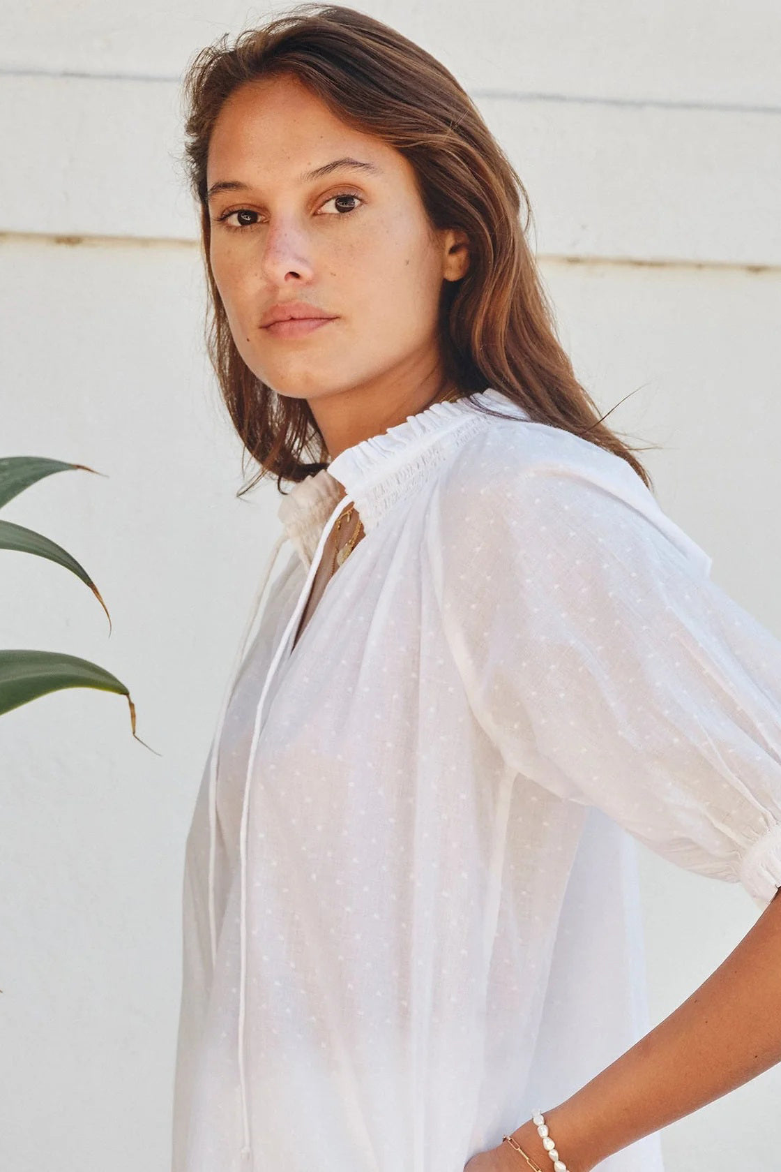 m.a.b.e lotta top white