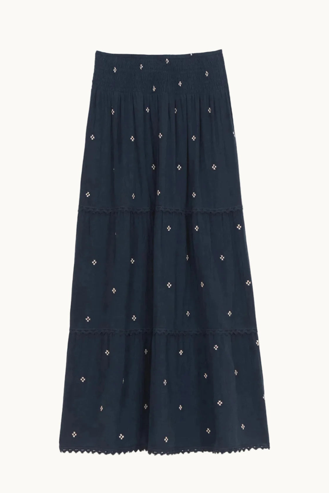 m.a.b.e lucca maxi skirt indigo