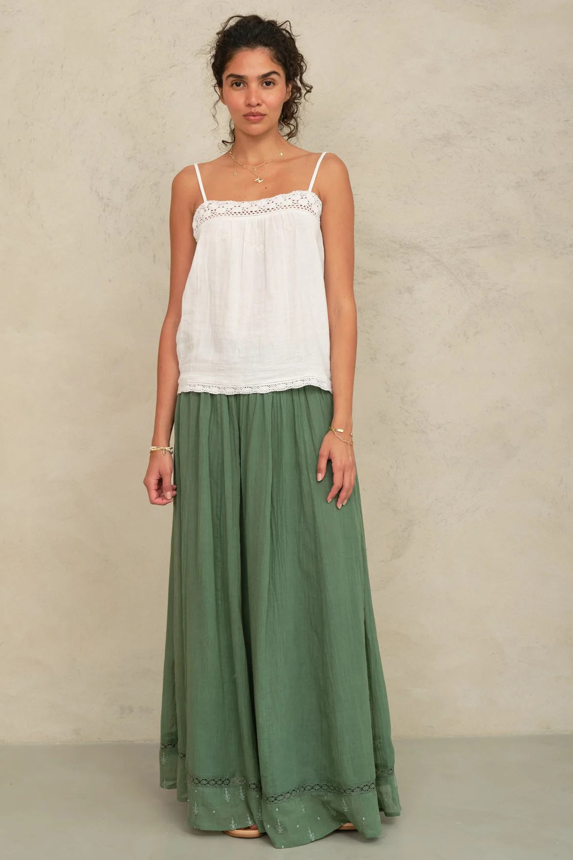 m.a.b.e seri maxi skirt green