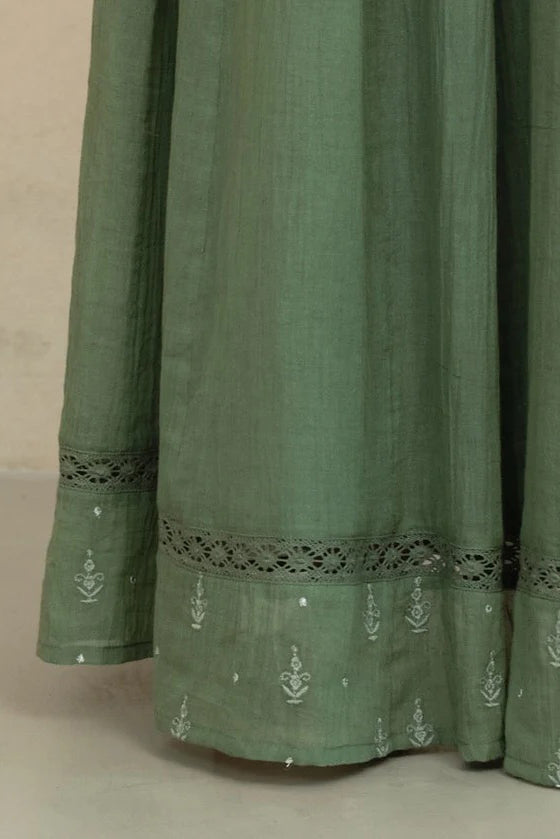 m.a.b.e seri maxi skirt green