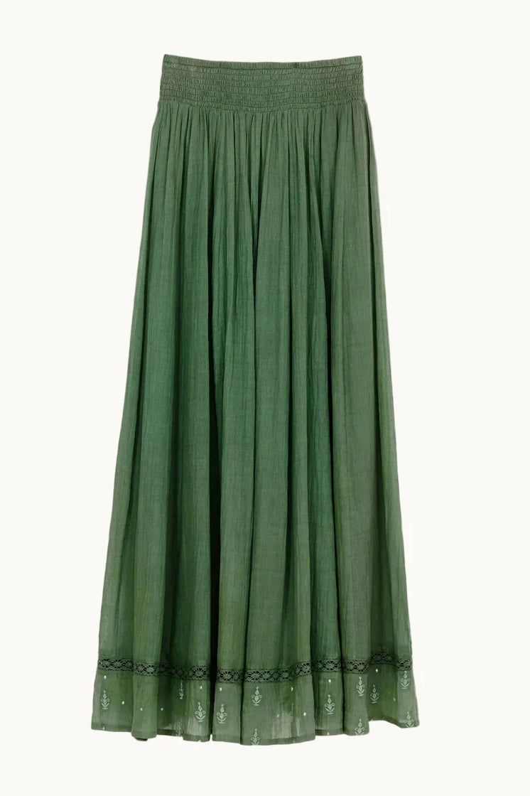 m.a.b.e seri maxi skirt green