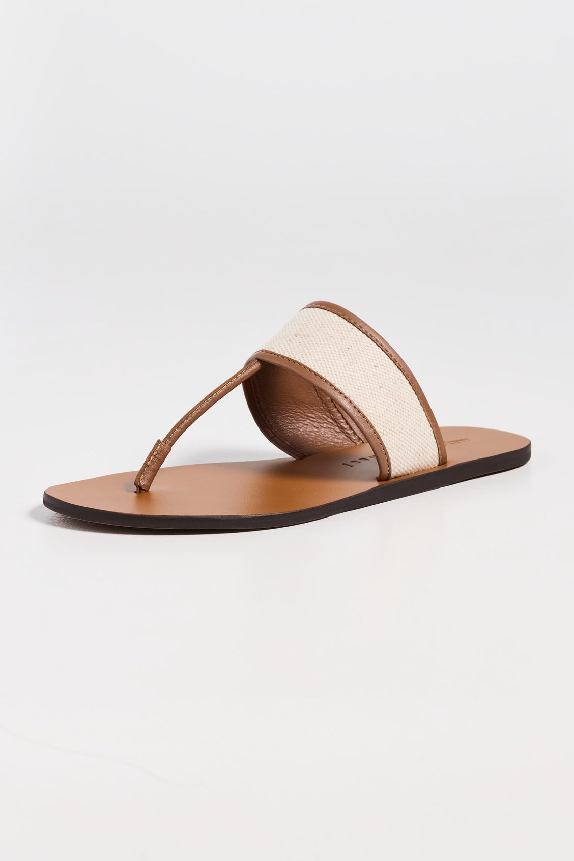 manebi thong leather sandals tan