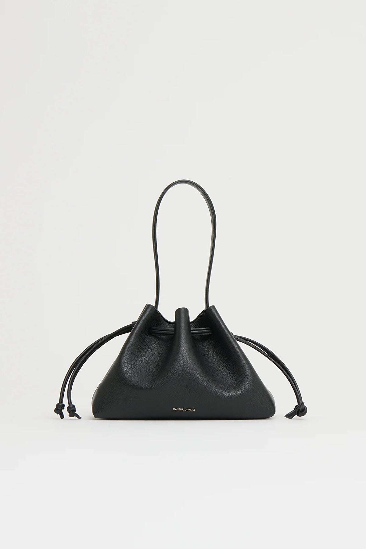 mansur gavriel drawstring pouchette black