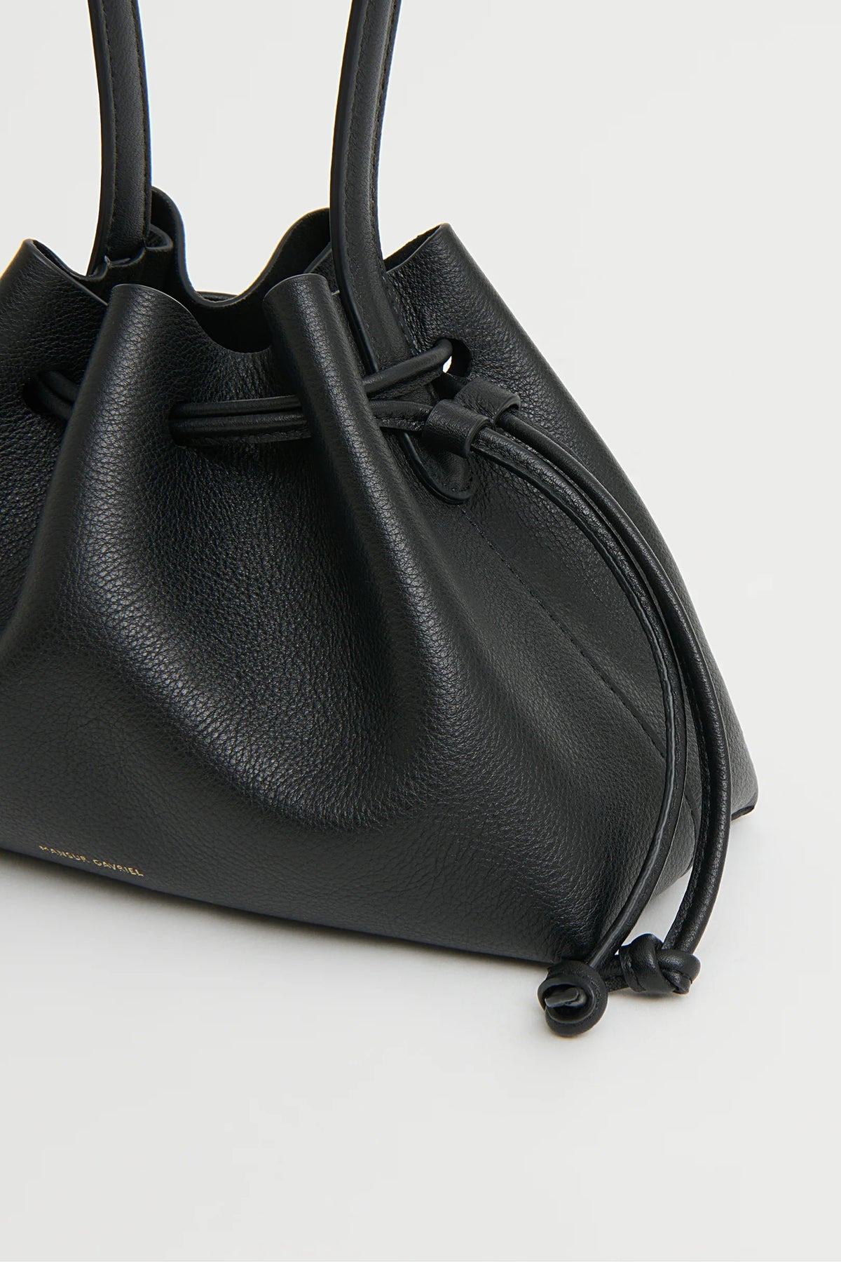 mansur gavriel drawstring pouchette black