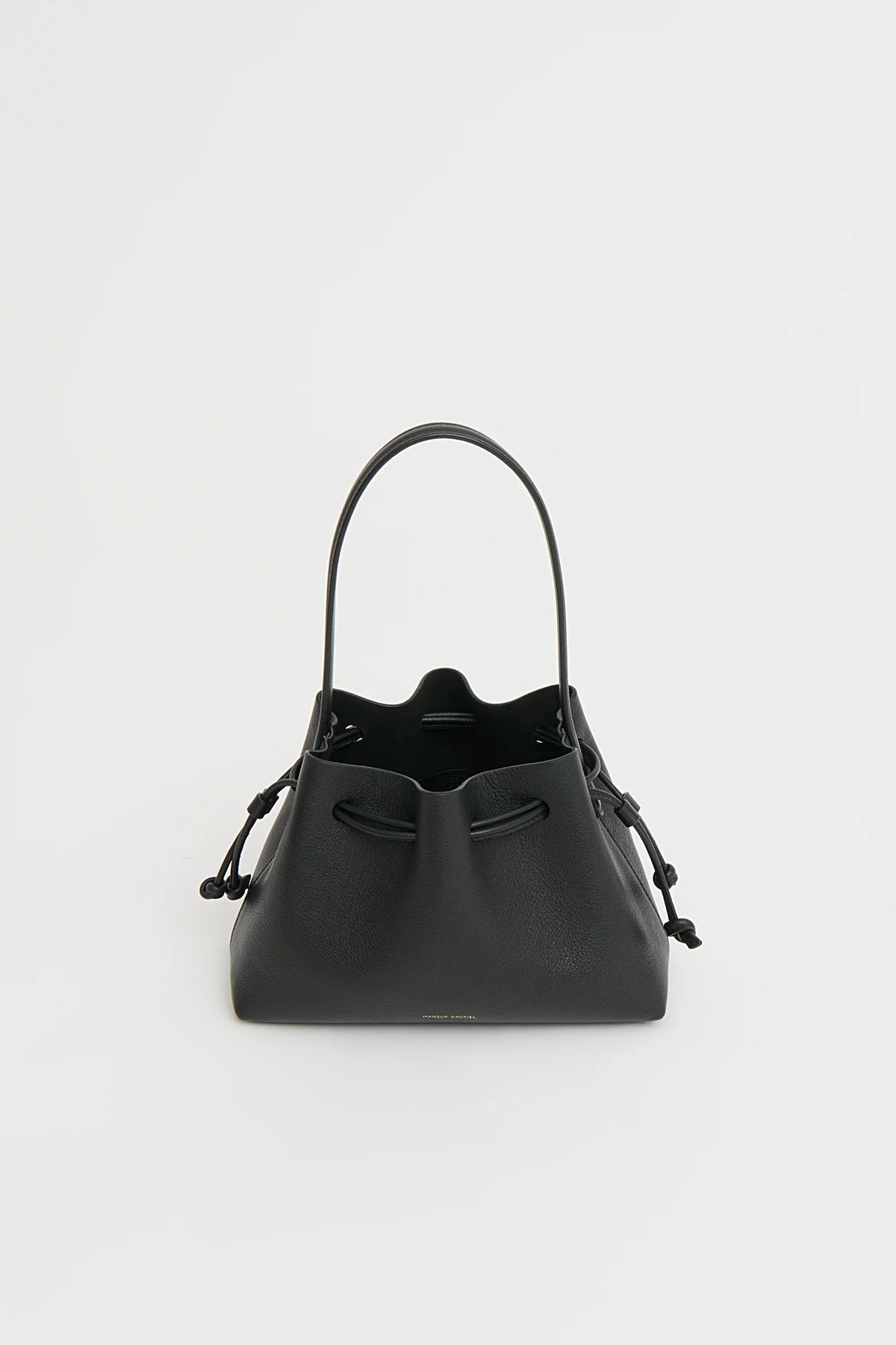 mansur gavriel drawstring pouchette black