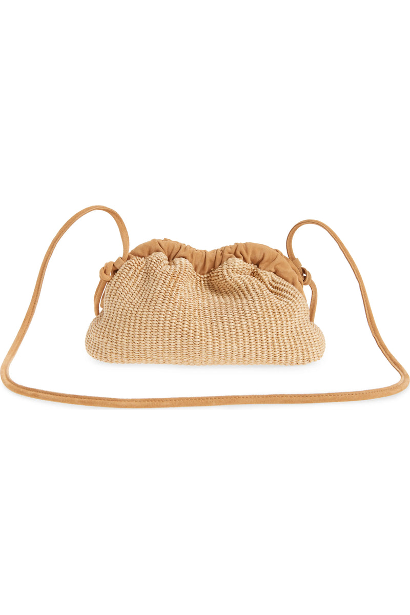 mansur gavriel mini cloud clutch natural raffia