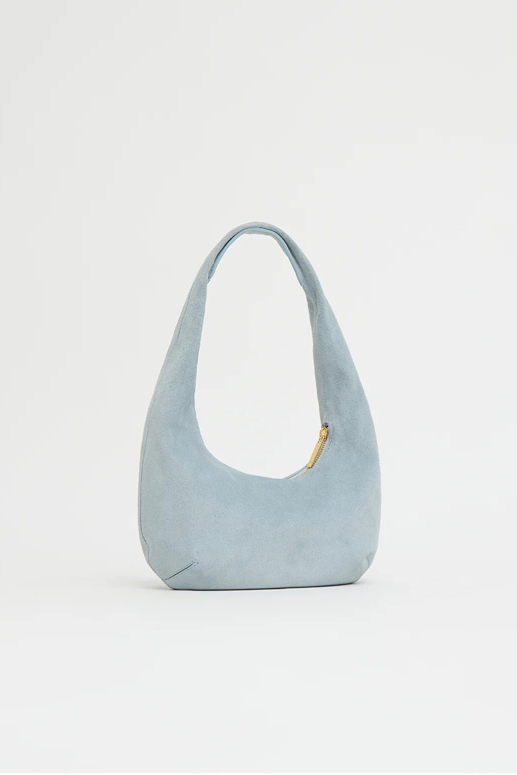 mansur gavriel mini gnocchi bag baby blue suede