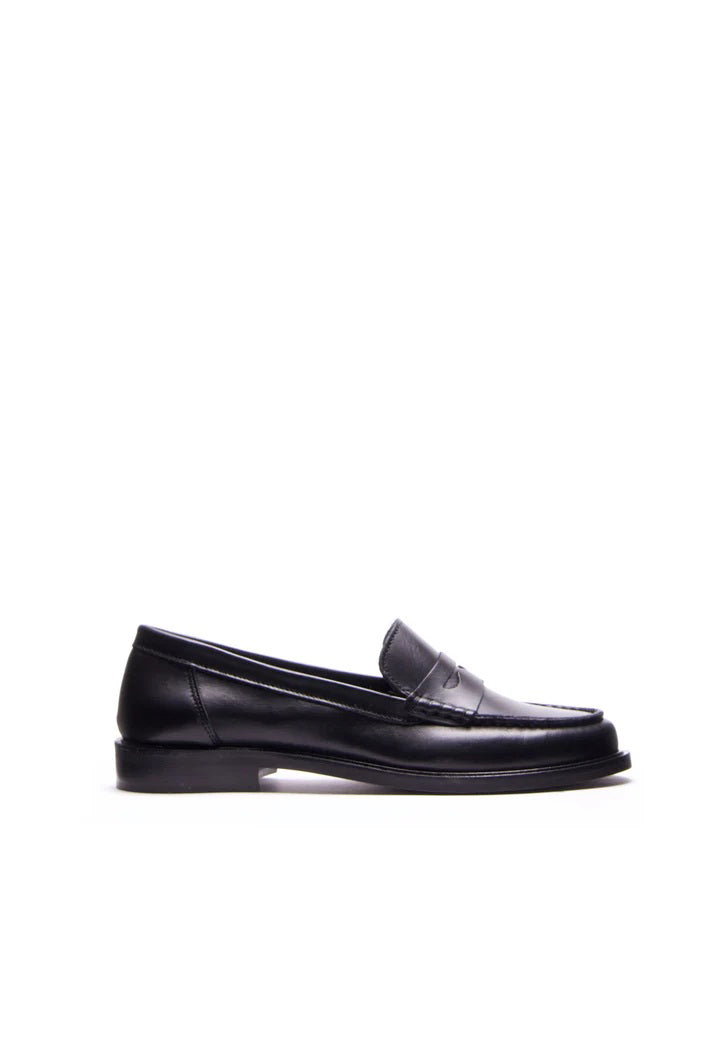 michele lopriore elsa penny loafer black leather