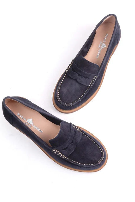 michele lopriore elsa navy suede