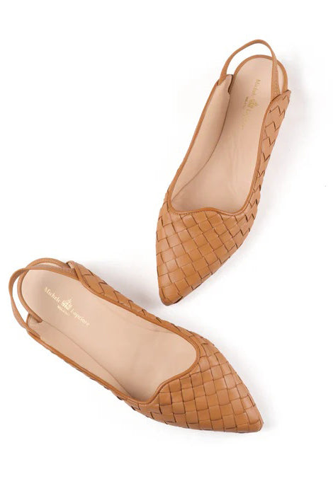 michele lopriore ivette flats tan leather