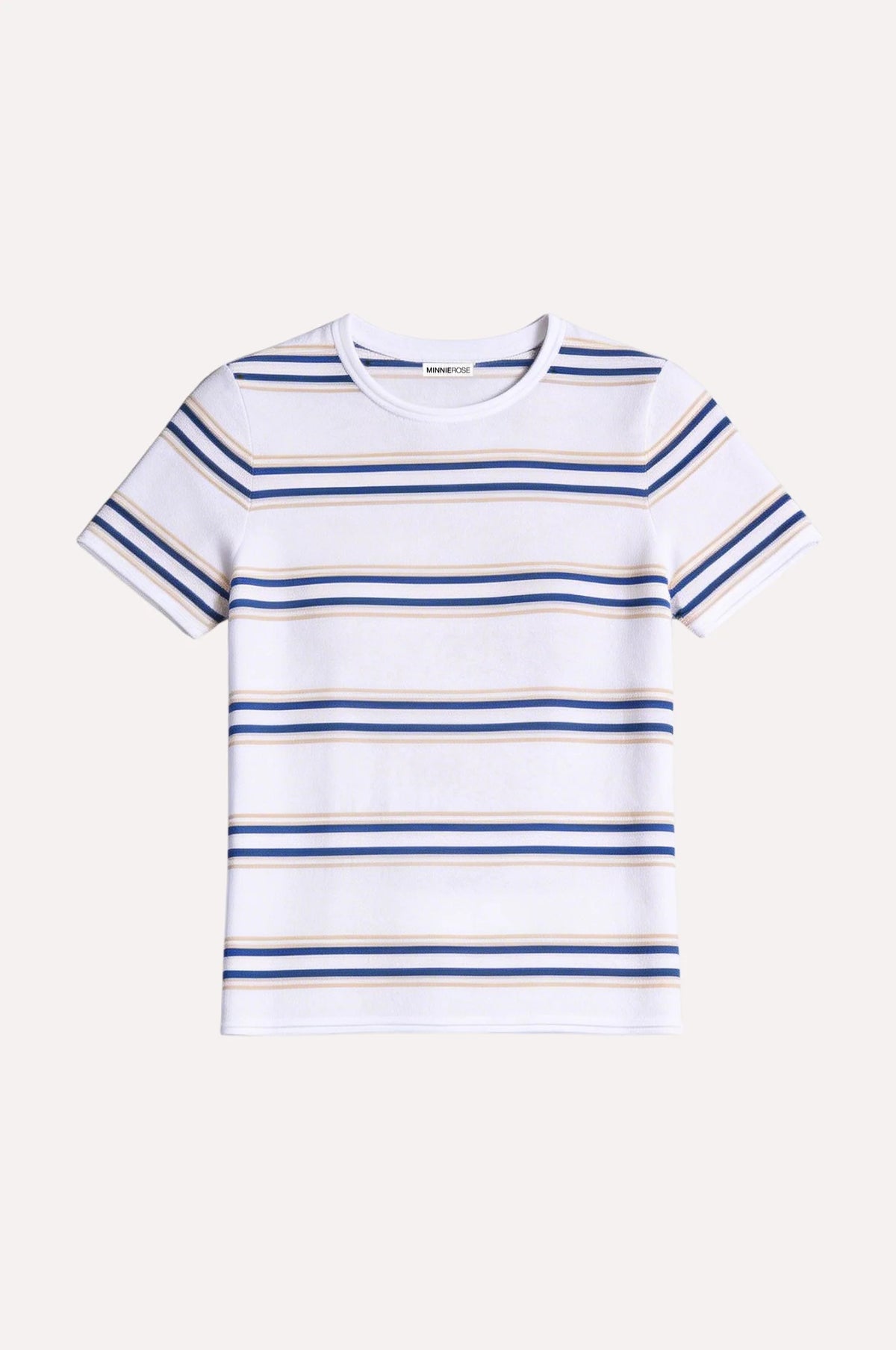 minnie rose short sleeve striped tee
