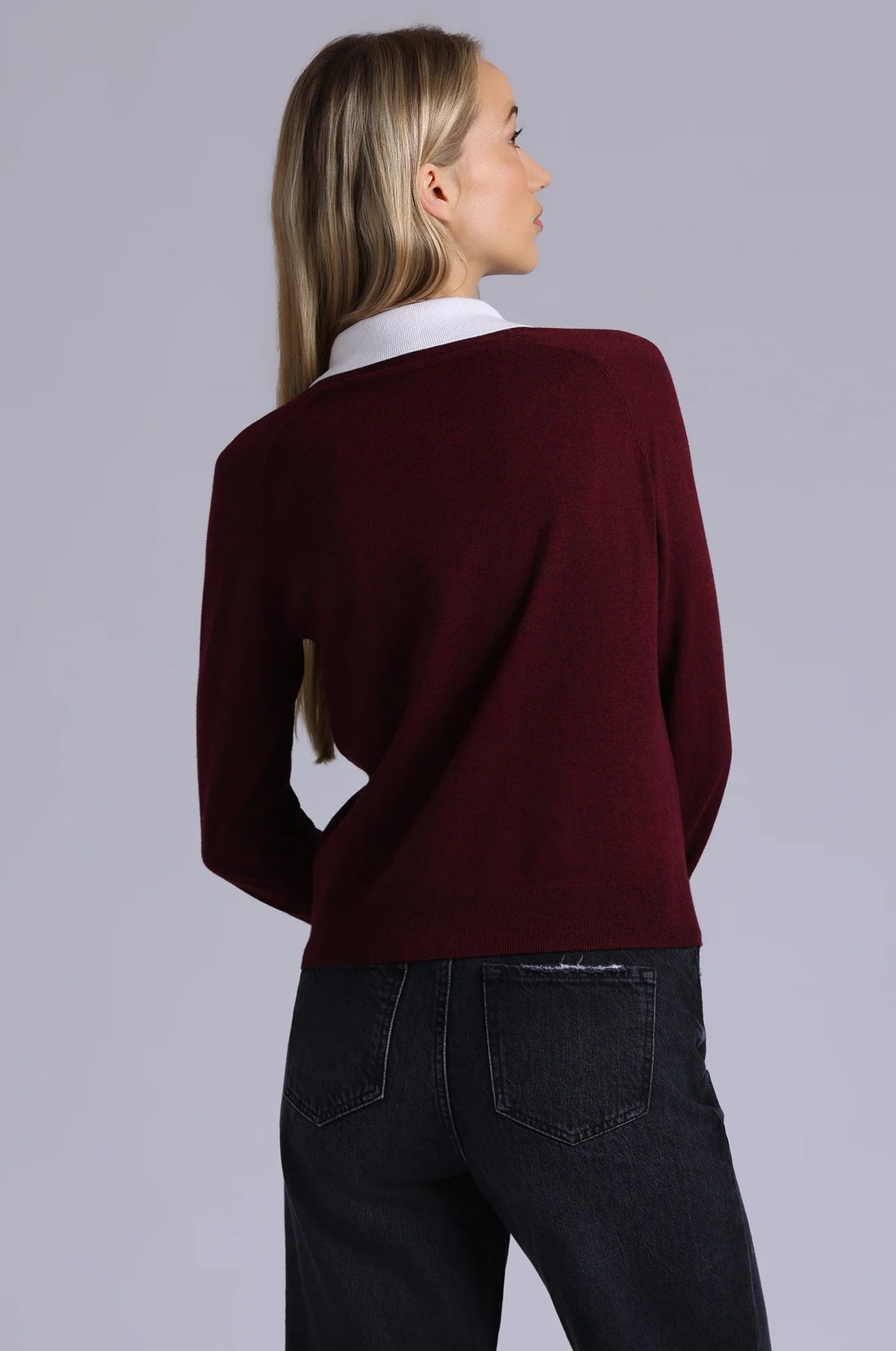 minnie rose layered polo bordeaux