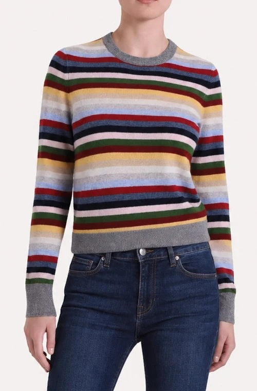 minnie rose long sleeve striped crew