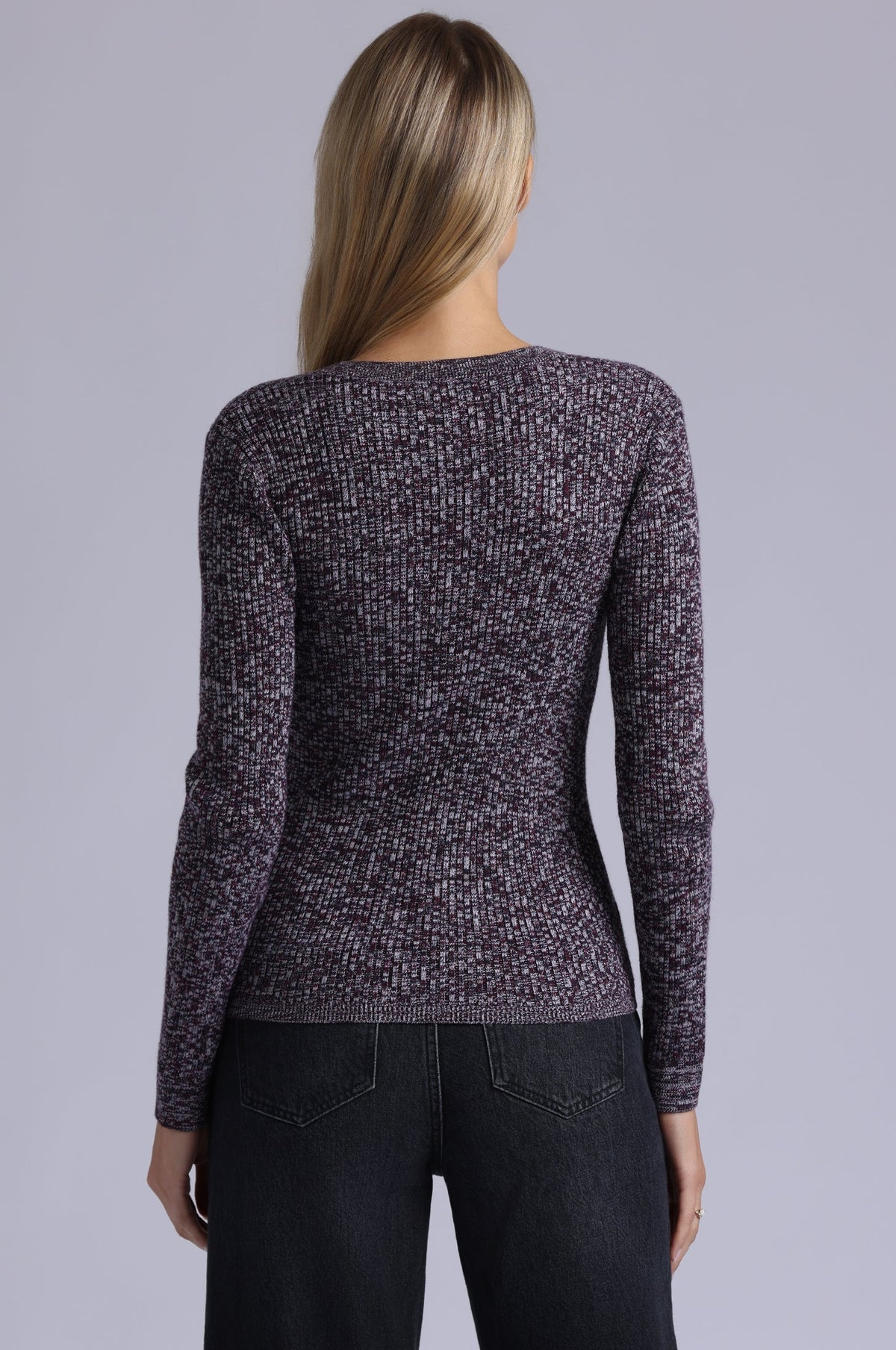 minnie rose rib marled henley bordeaux combo