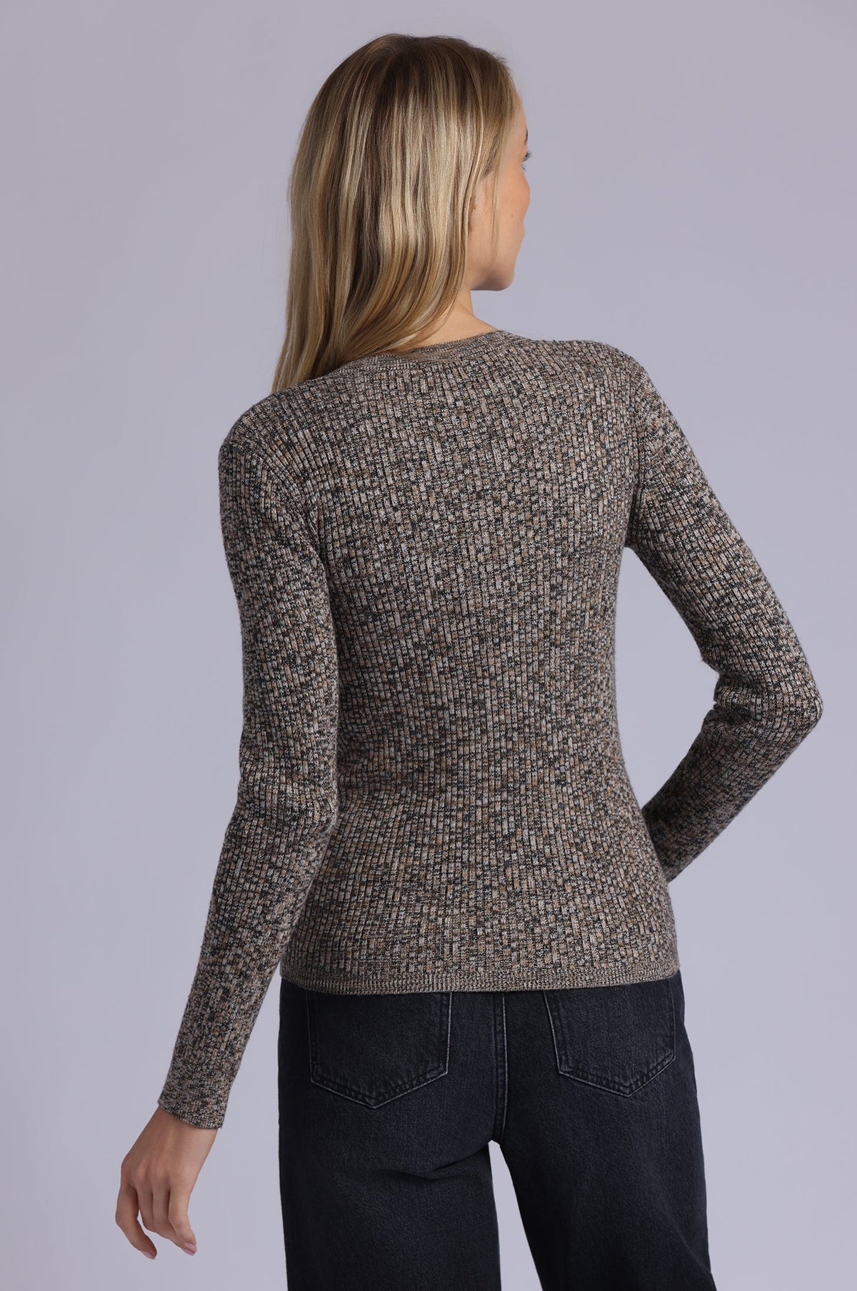 minnie rose rib marled henley desert sand combo