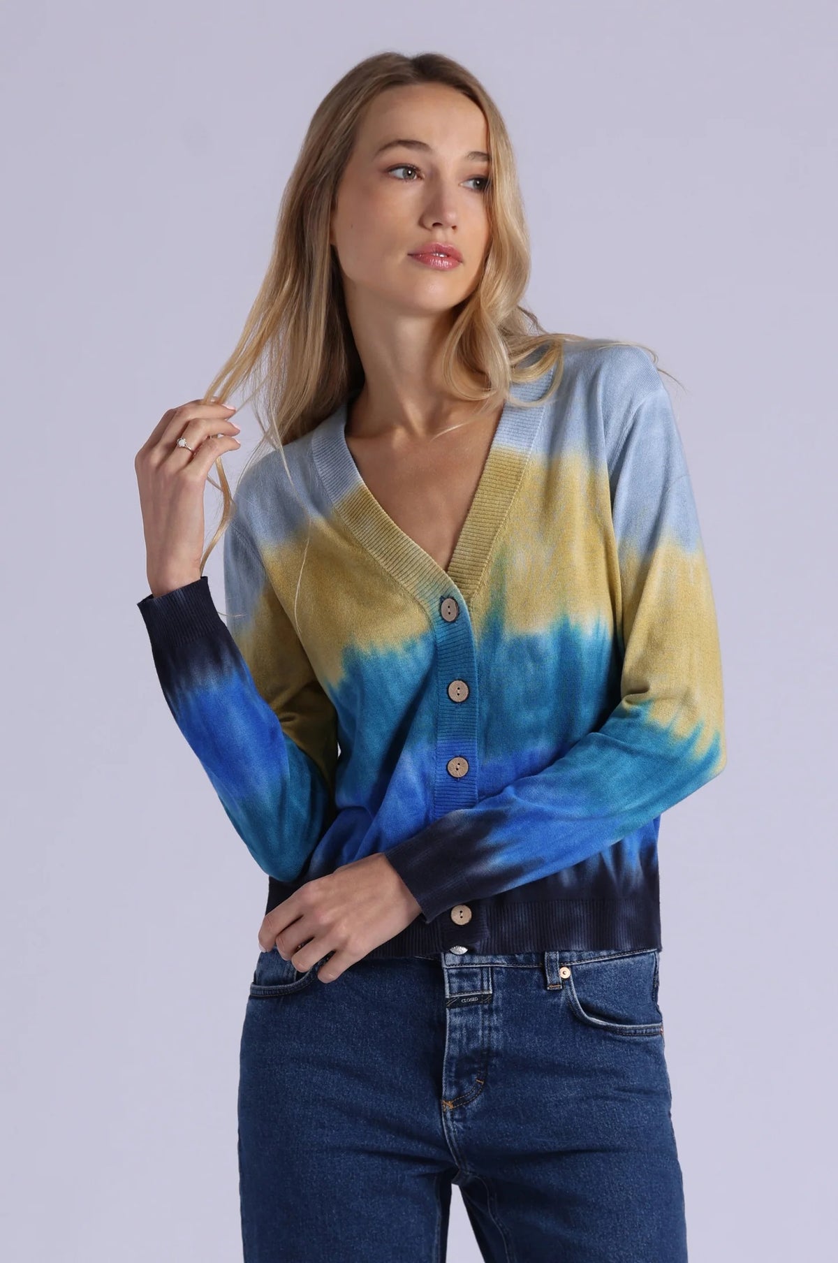 minnie rose ombre gradient cardigan cool combo