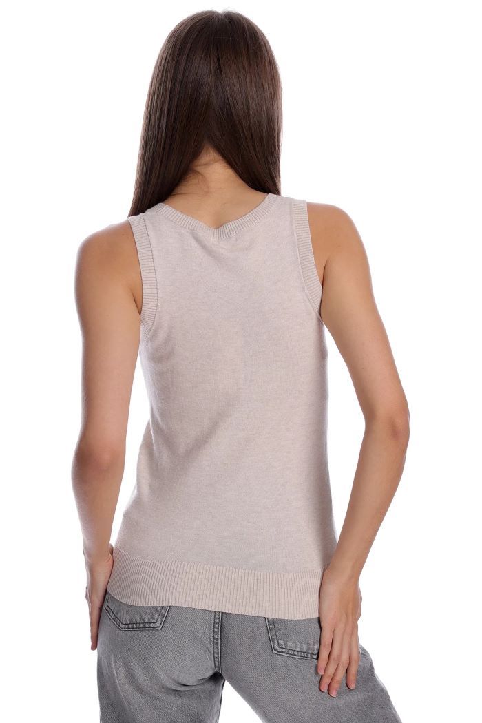 minnie rose cotton/cashmere scoop neck tank brown sugar 