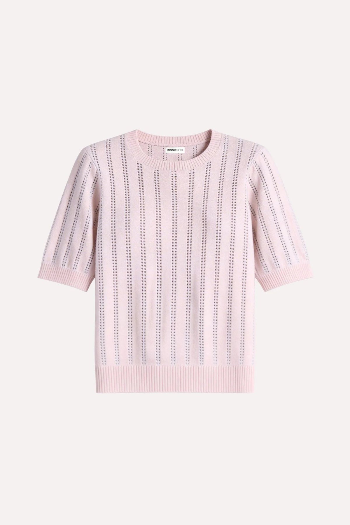 minnie rose sparkle short sleeve crew lotus