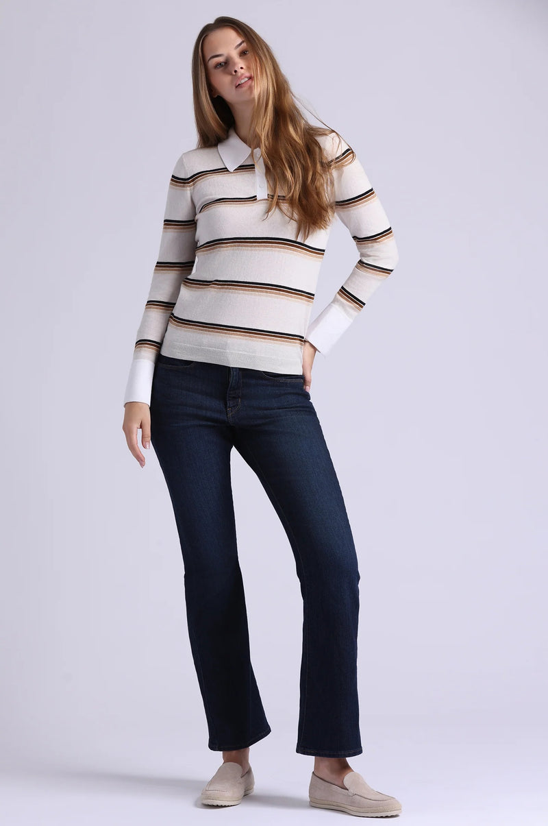 minnie rose striped polo fog combo