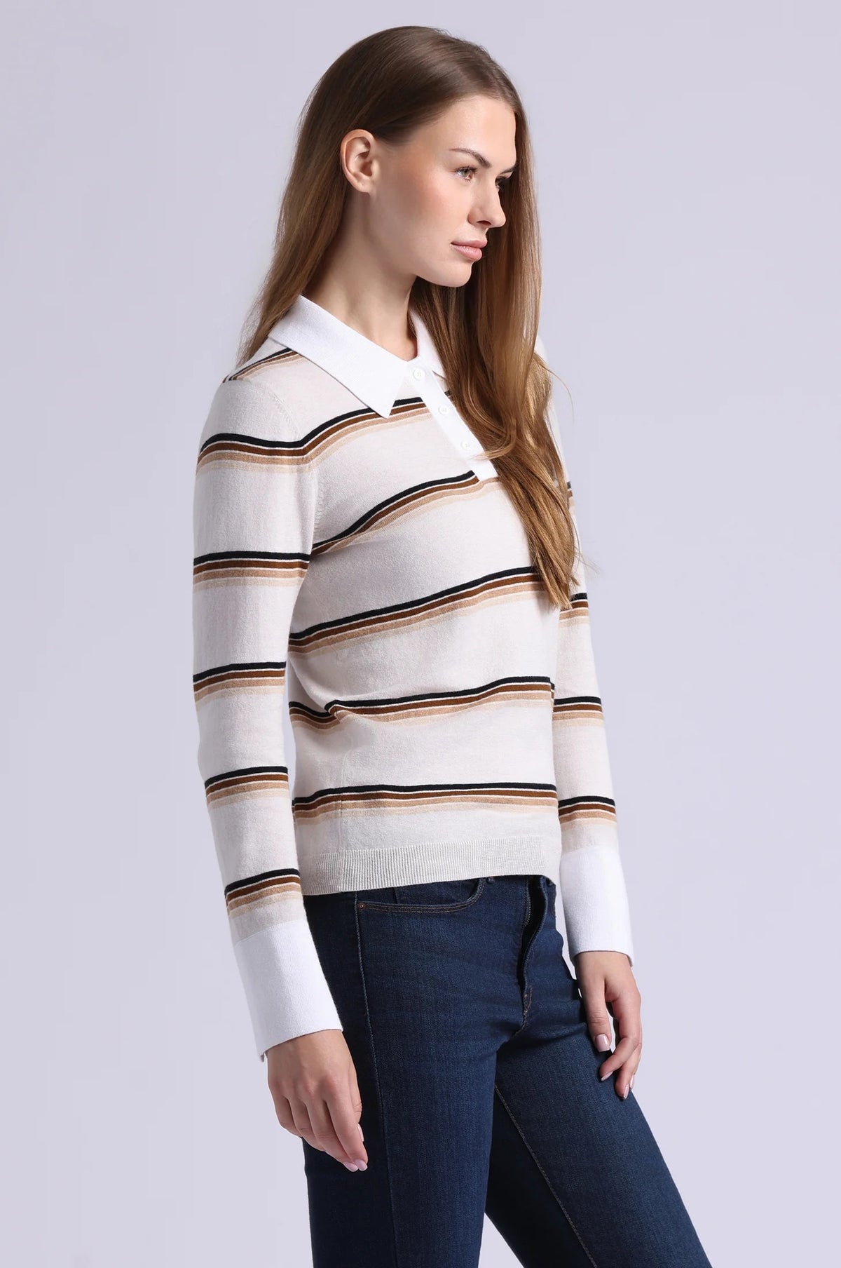 minnie rose striped polo fog combo
