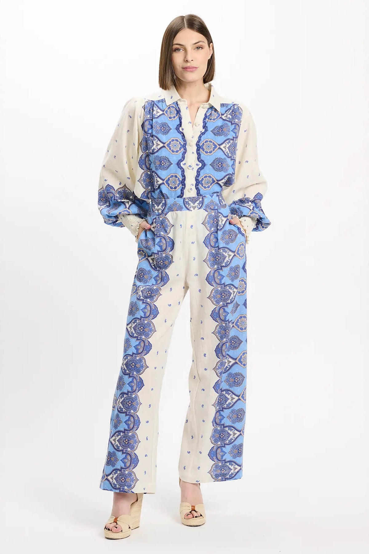 miss june viki shirt blue