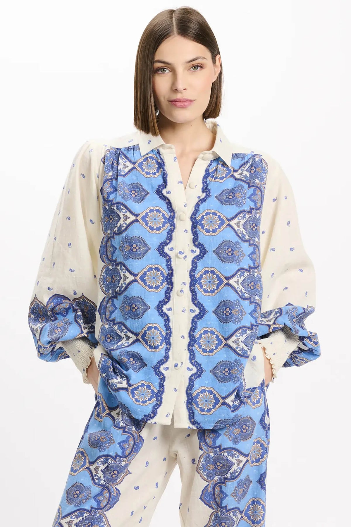 miss june viki shirt blue