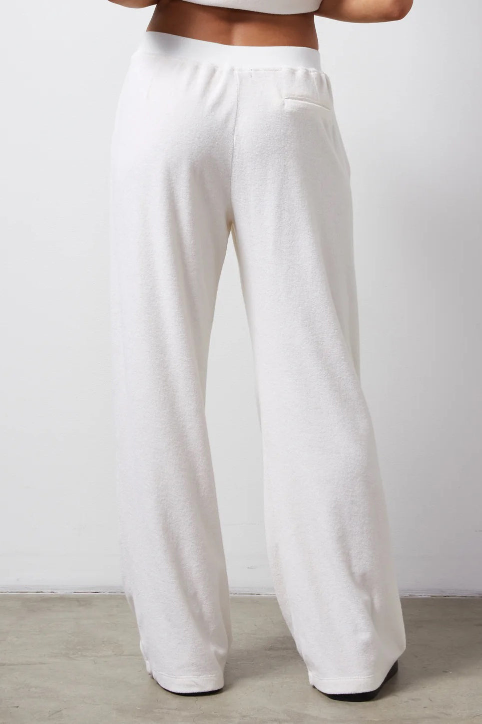 monrow terry cloth pleated pant