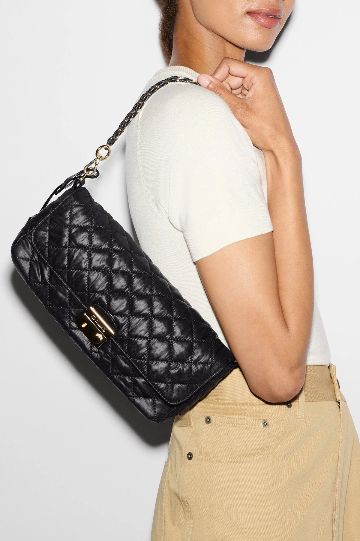 mz wallace black crosby lock baguette