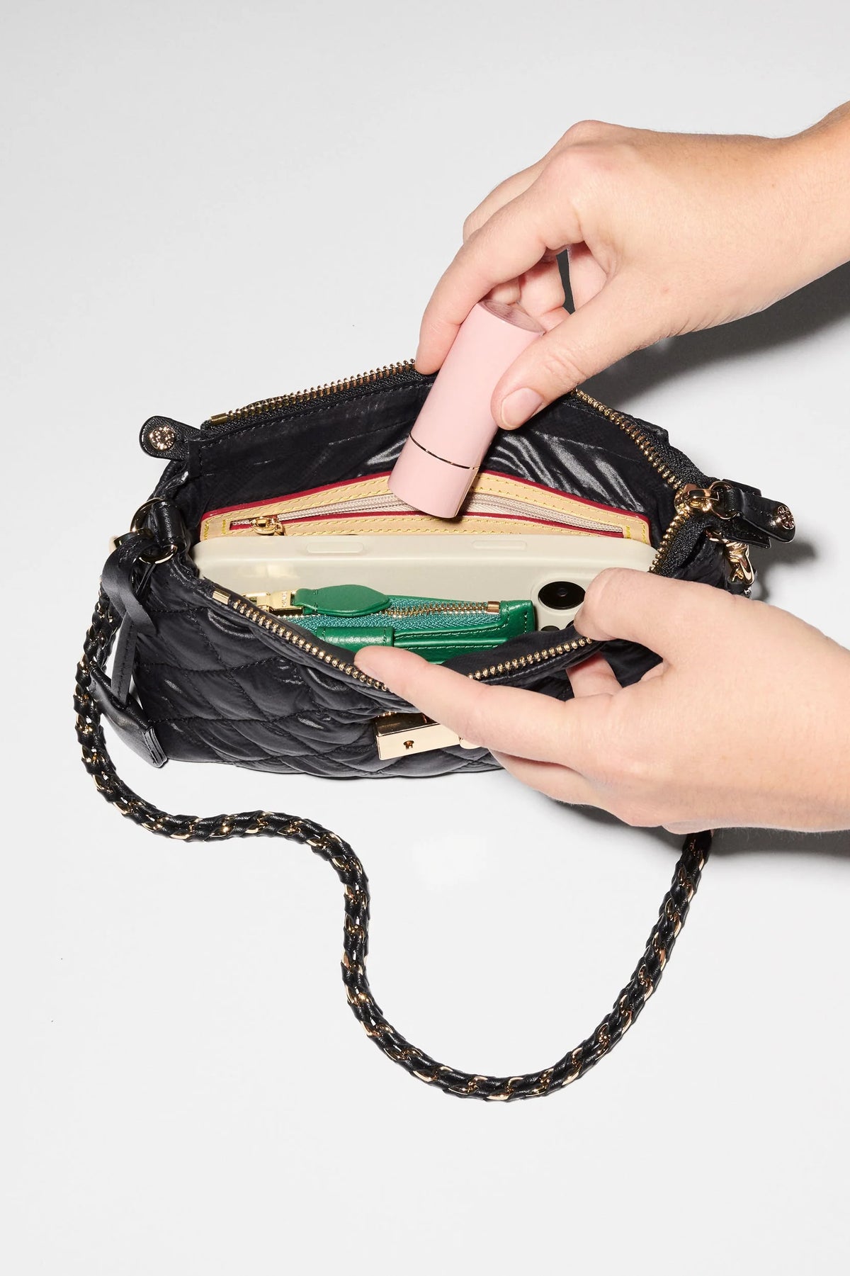 mz wallace black mini crosby lock shoulder