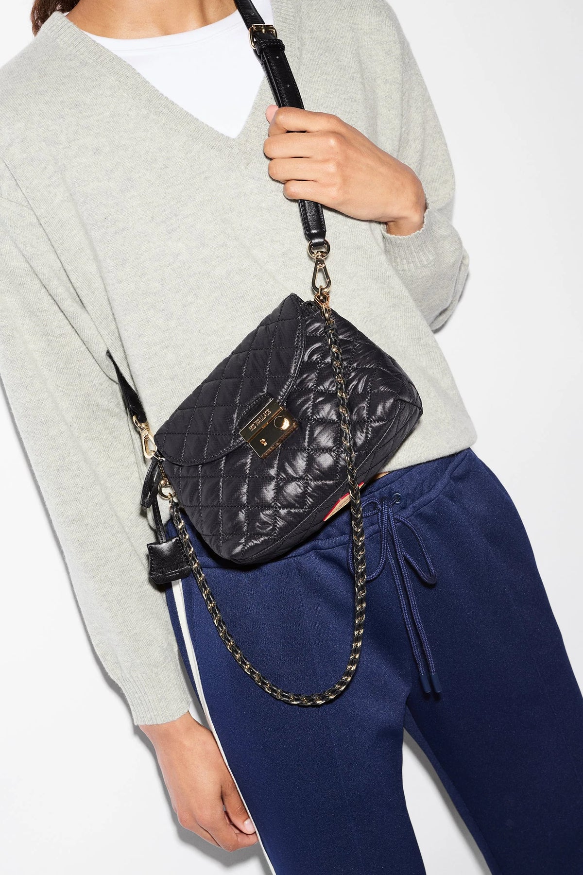 mz wallace black mini crosby lock shoulder