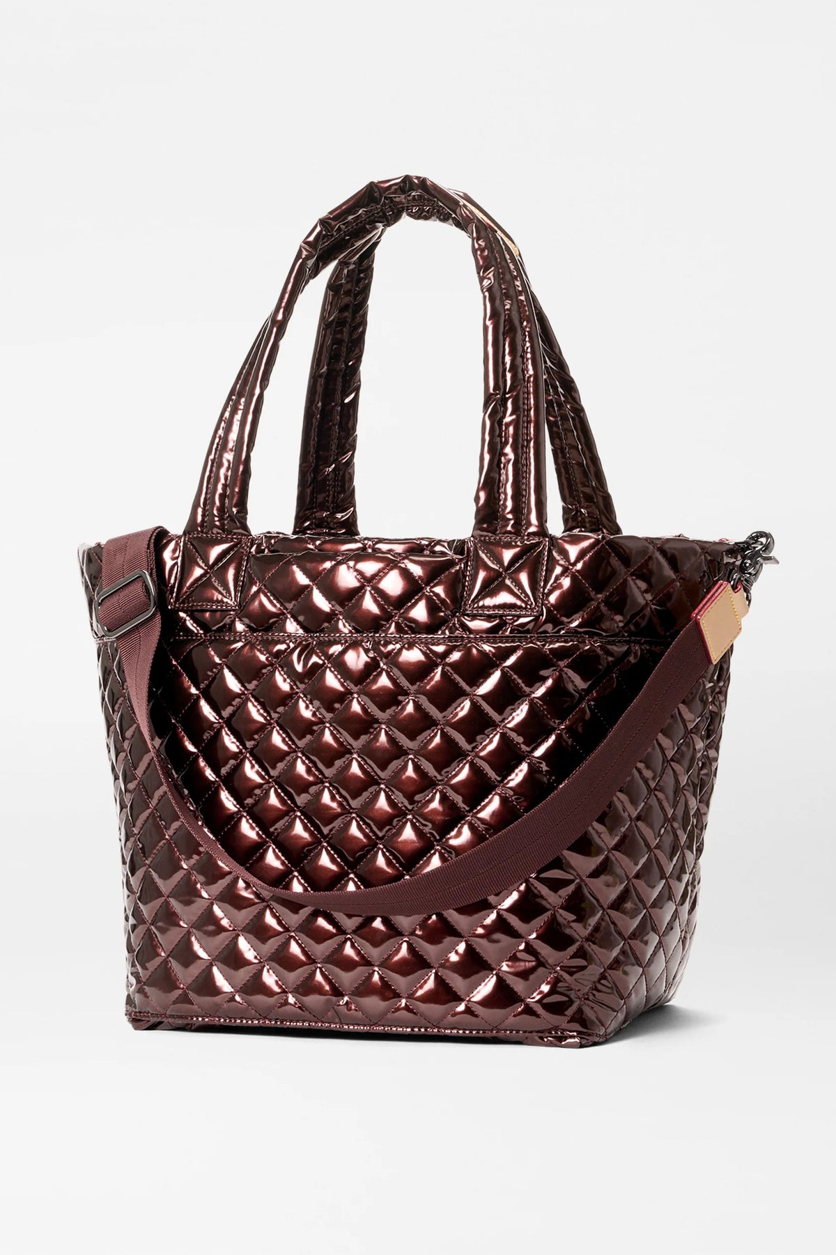 mz wallace bordeaux lacquer medium metro tote deluxe