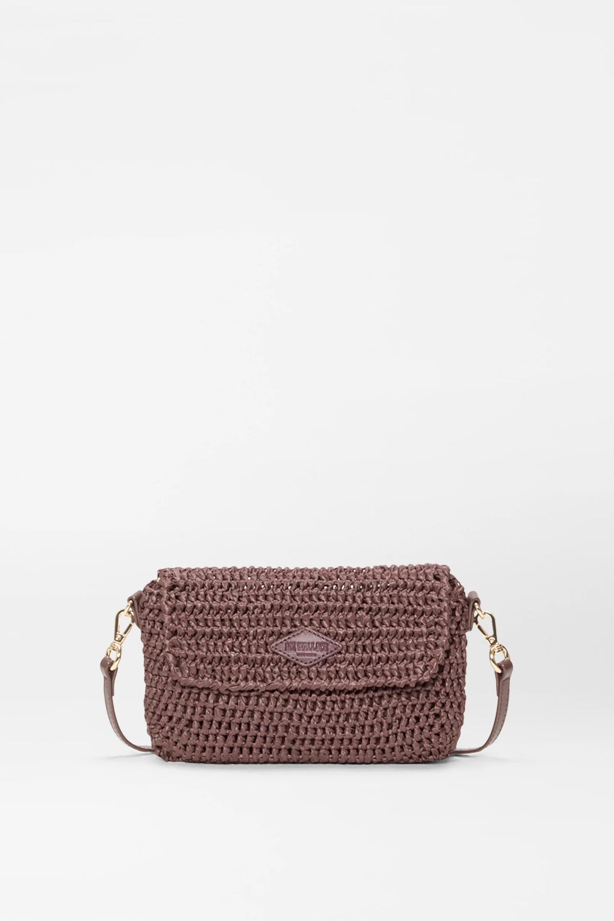mz wallace brown crochet convertible crossbody