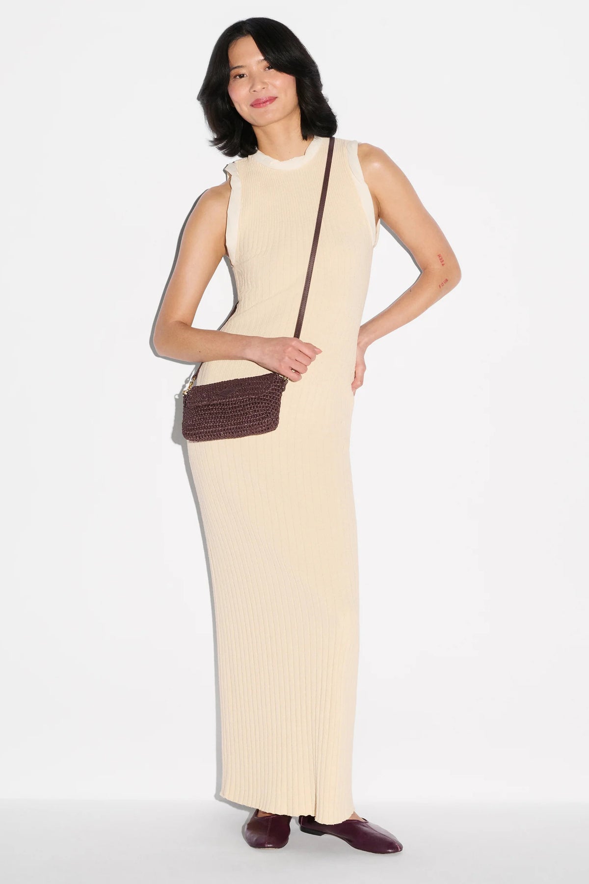 mz wallace brown crochet convertible crossbody