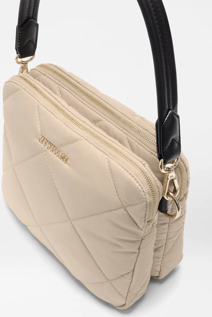 mz wallace buff/black madison crossbody