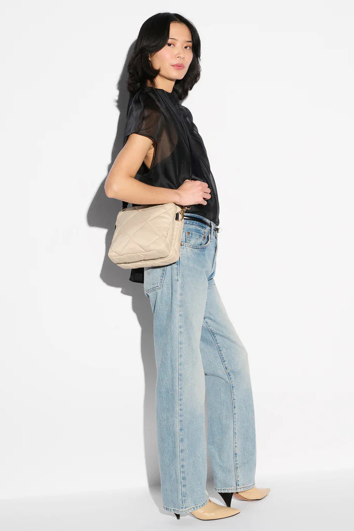 mz wallace buff/black madison crossbody