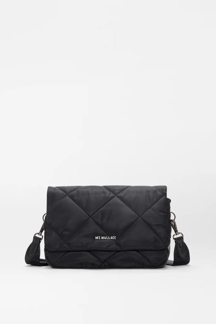 mz wallace black madison flap crossbody