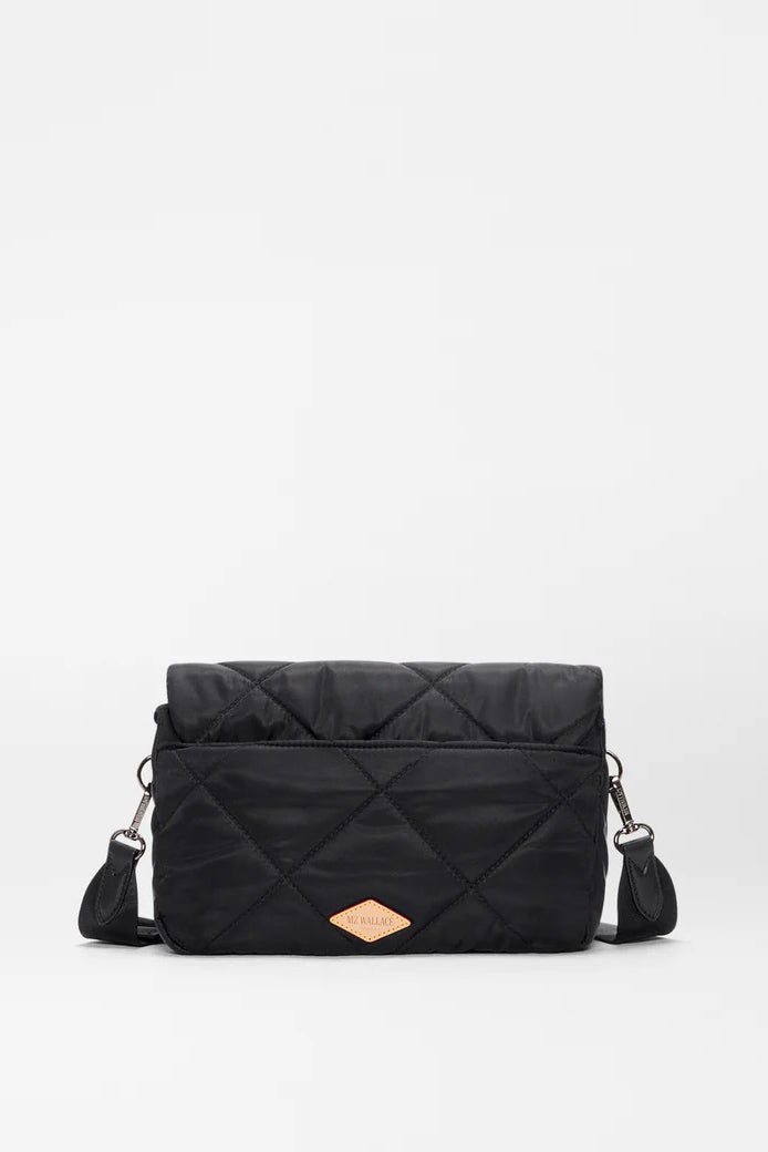 mz wallace black madison flap crossbody