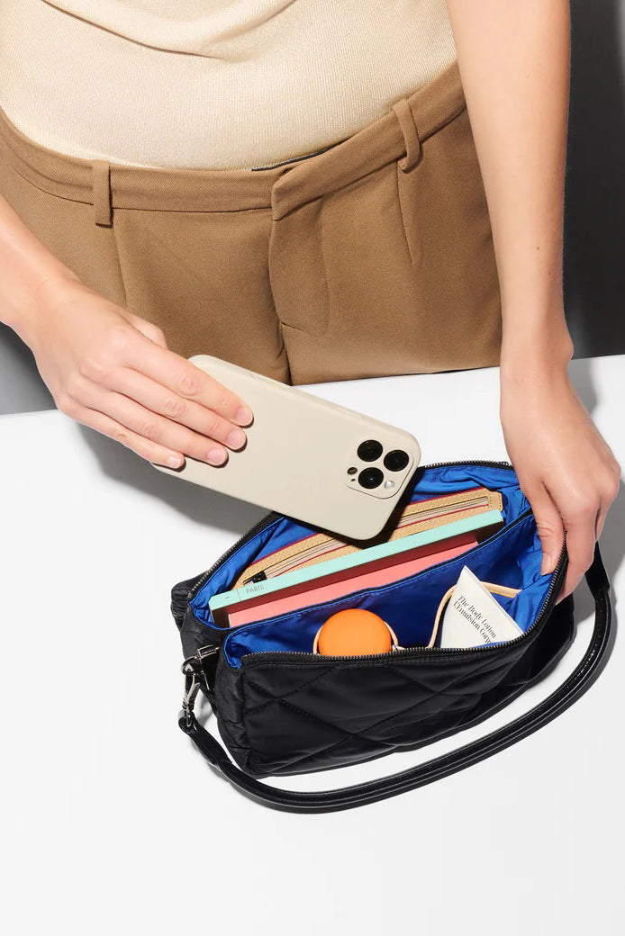 mz wallace black madison flap crossbody