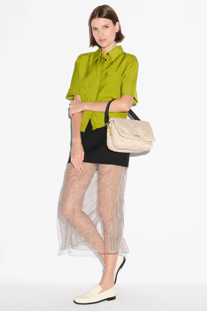 mz wallace buff/black madison flap crossbody