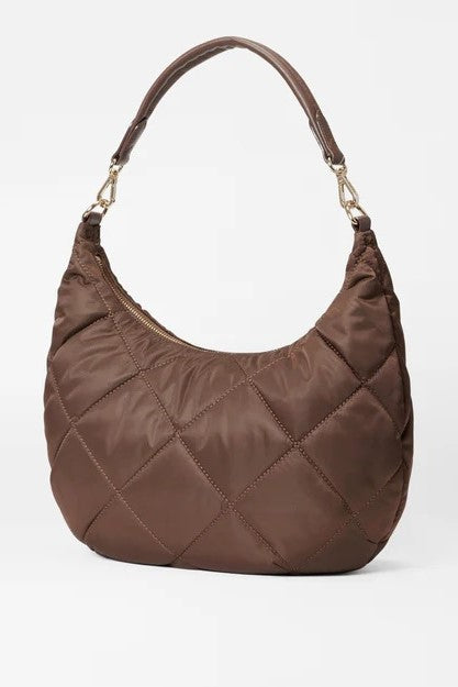 mz wallace walnut quilted madison shoulder bag