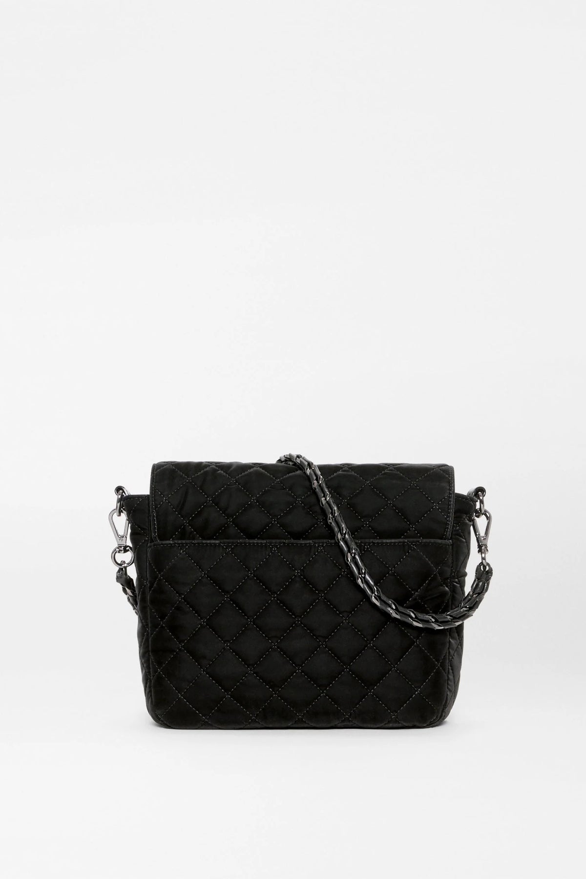 mz wallace black velvet medium crosby lock crossbody