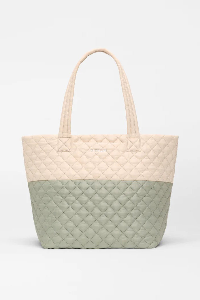mz wallace agave green/buff medium metro tote deluxe