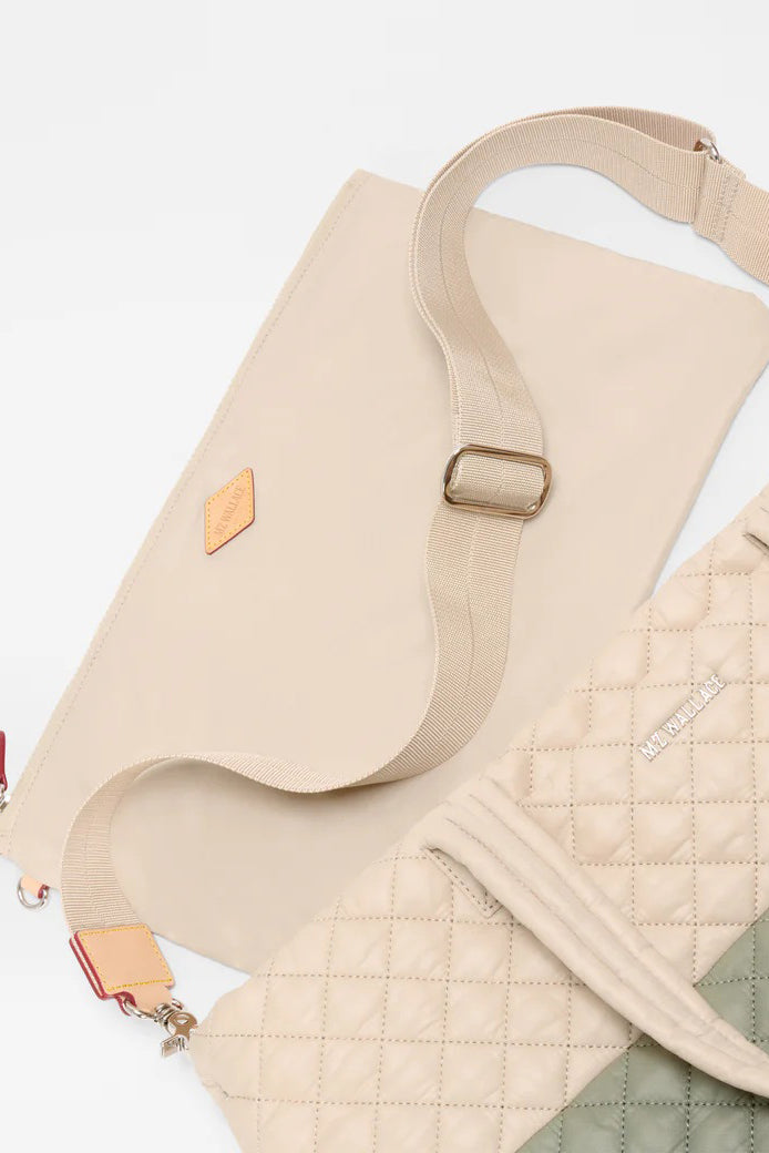 mz wallace agave green/buff medium metro tote deluxe