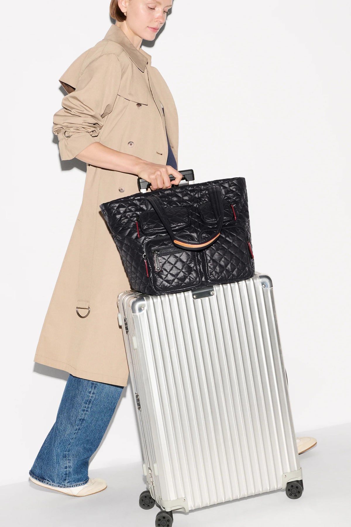 mz wallace black medium metro travel tote