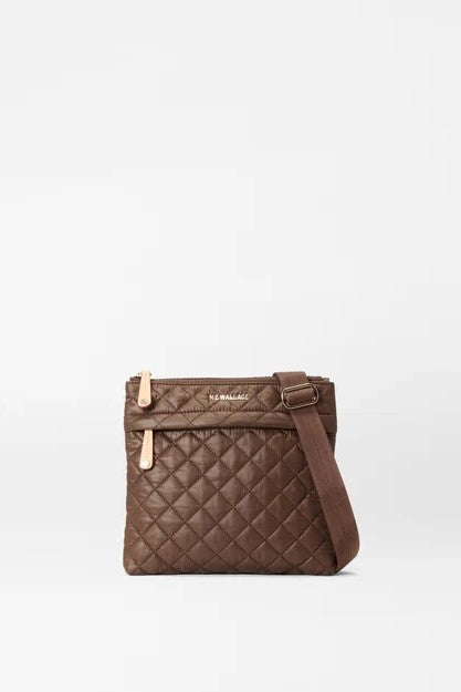 mz wallace walnut metro flat crossbody