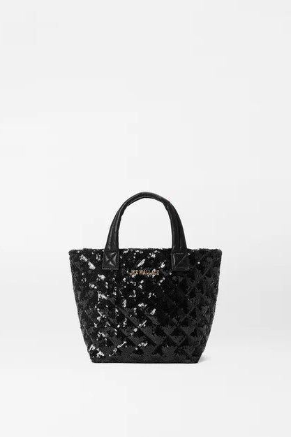 mz wallace black sequin micro metro tote deluxe